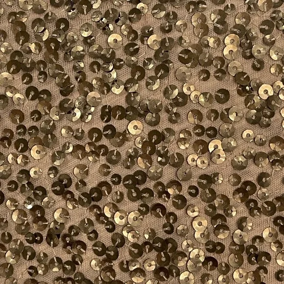 J. Crew Peach Tank Top With All Over Gold Sequins Size S - Picture 4 of 6